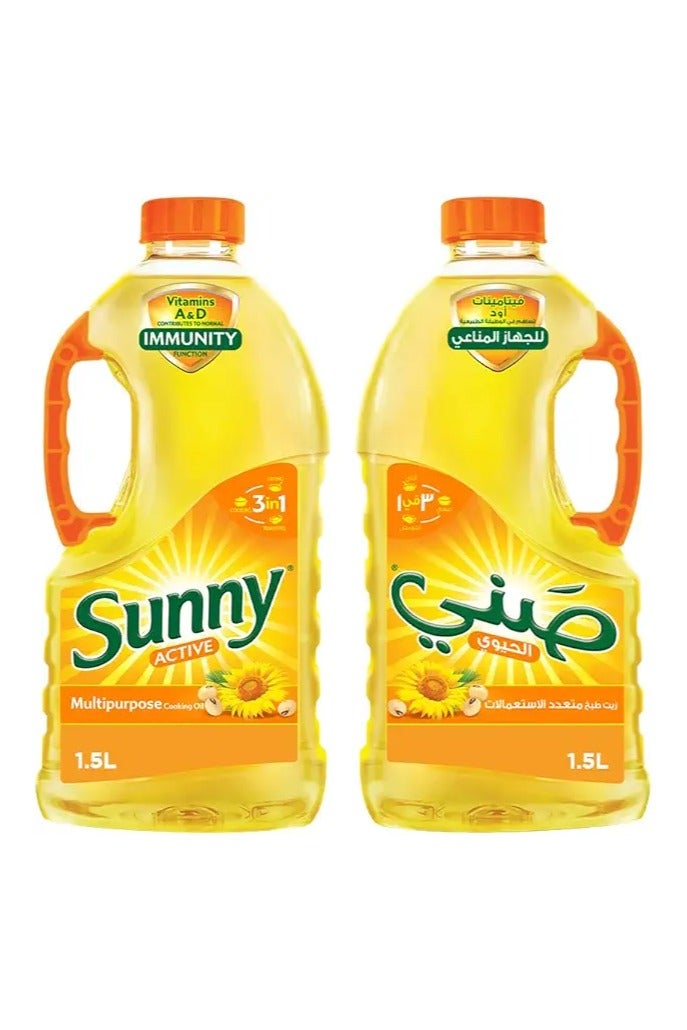 Sunny Everyday Multipurpose Cooking Oil, Pack Of 2, 2X1.5L 