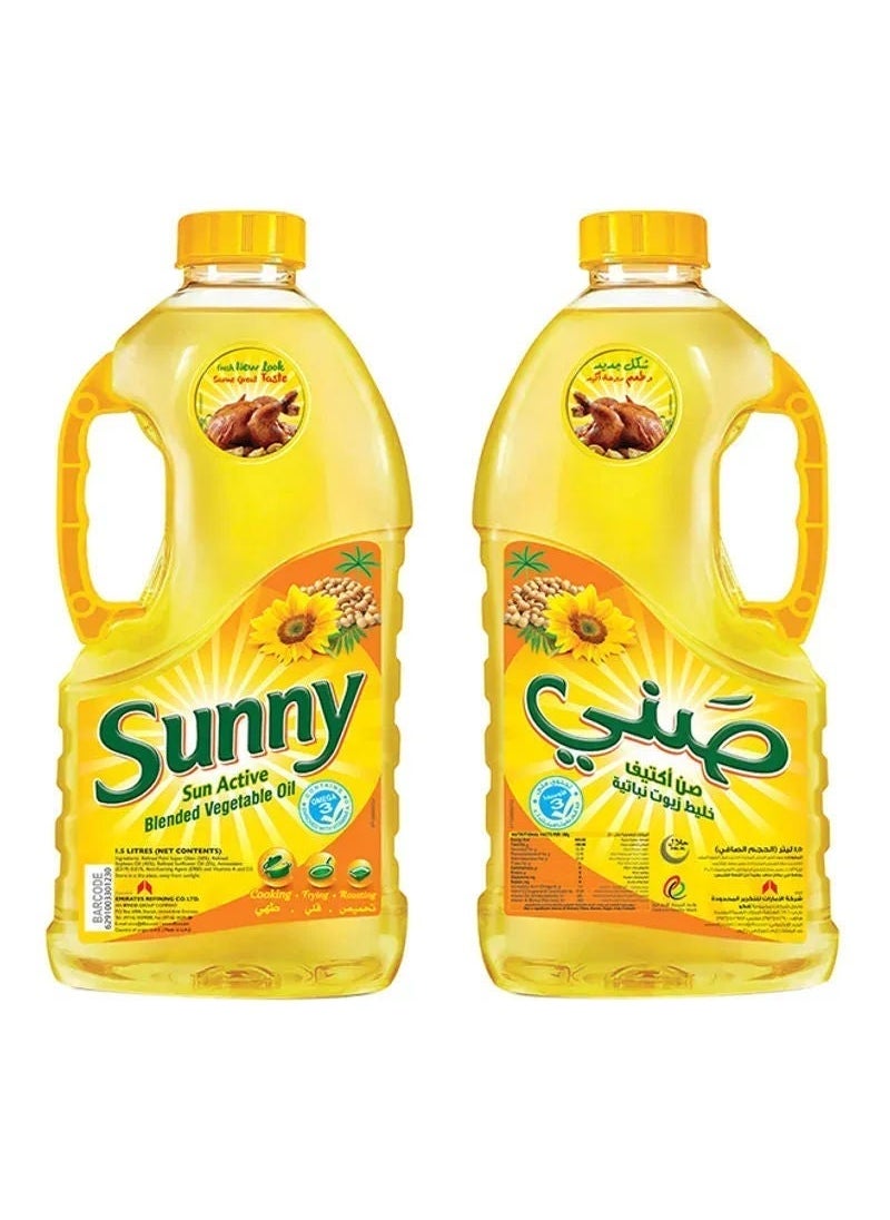 Sunny Sun Active Blended Oil, Pack Of 2, 2X1.5L 