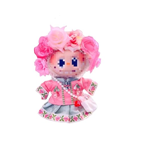 Bandfol 2025 Clothes for La Boo Boono Dolls 4PCS Suit with Flowered Hat Designed for Lububu Doll Clothes Multiple Stylish Outfit Used for Your 1517cm Dolls Suit I - Image 1