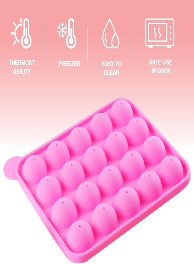 BAKING SET Silicone Cake Mould 20 Cavity Half Circle Mould Party Cupcake Baking Mould Cake Pop Stick Mould, Best Pies with Stick - Image 4