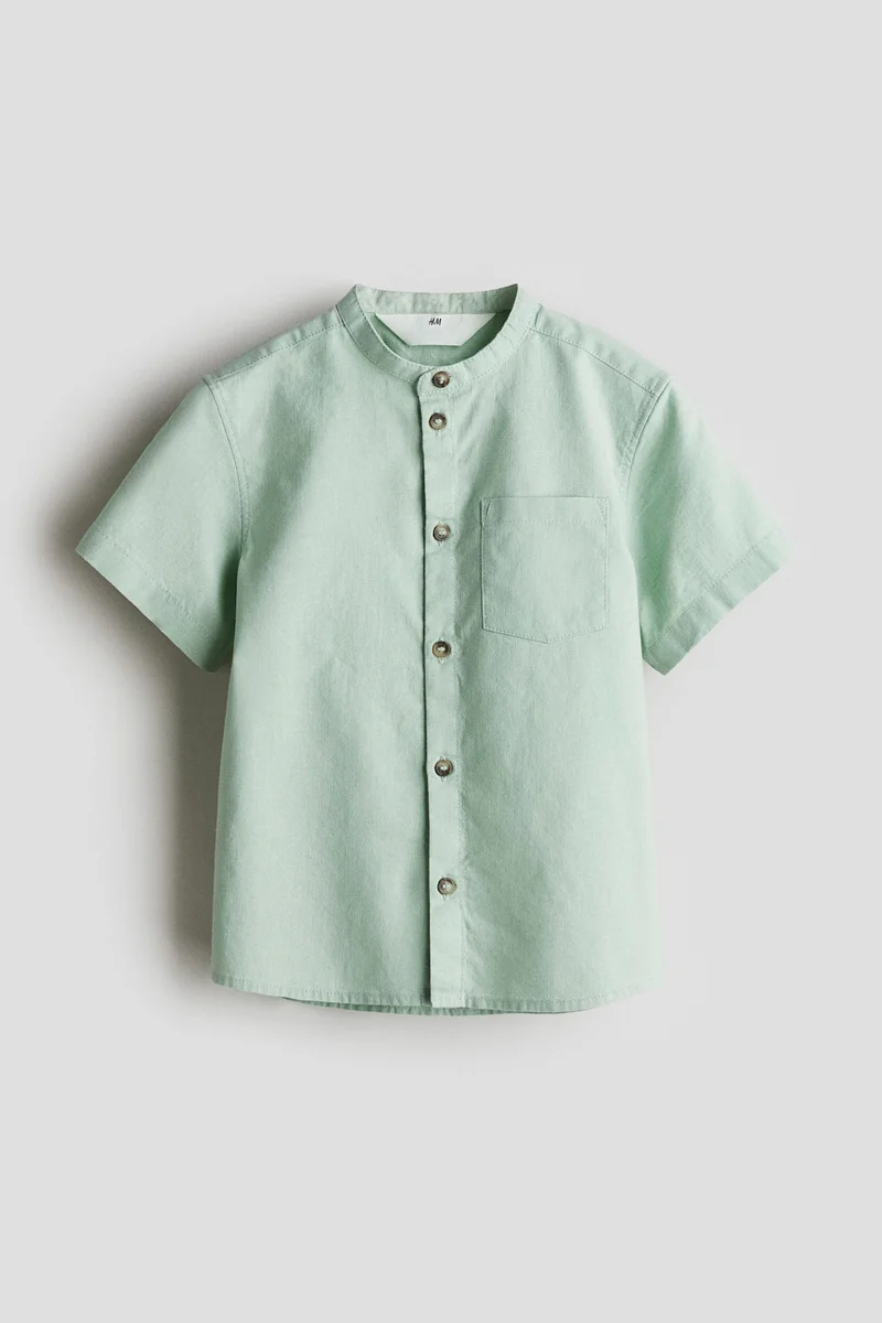 H&M Linen-blend grandad shirt