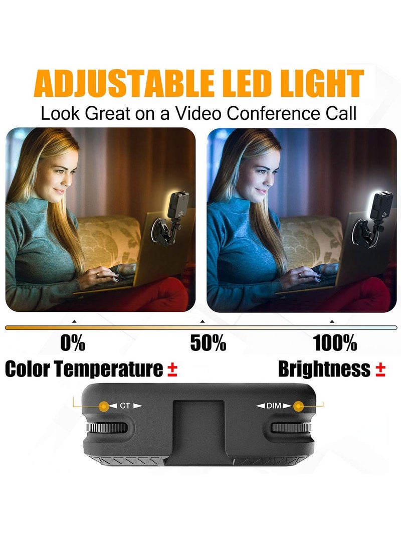 KASTWAVE Videoconferencing Lighting Kit Filming Fill Light Adjustable Color Temperature Camera Light Mini Suction Cup Fill Light Suitable for Live Streaming, Makeup, Video Calls, Etc. - Image 2