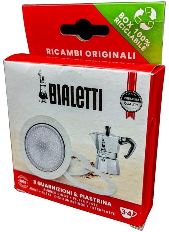 BIALeTTI - 3 Gasket + 1 Filter 3/4 Cups - Image 1
