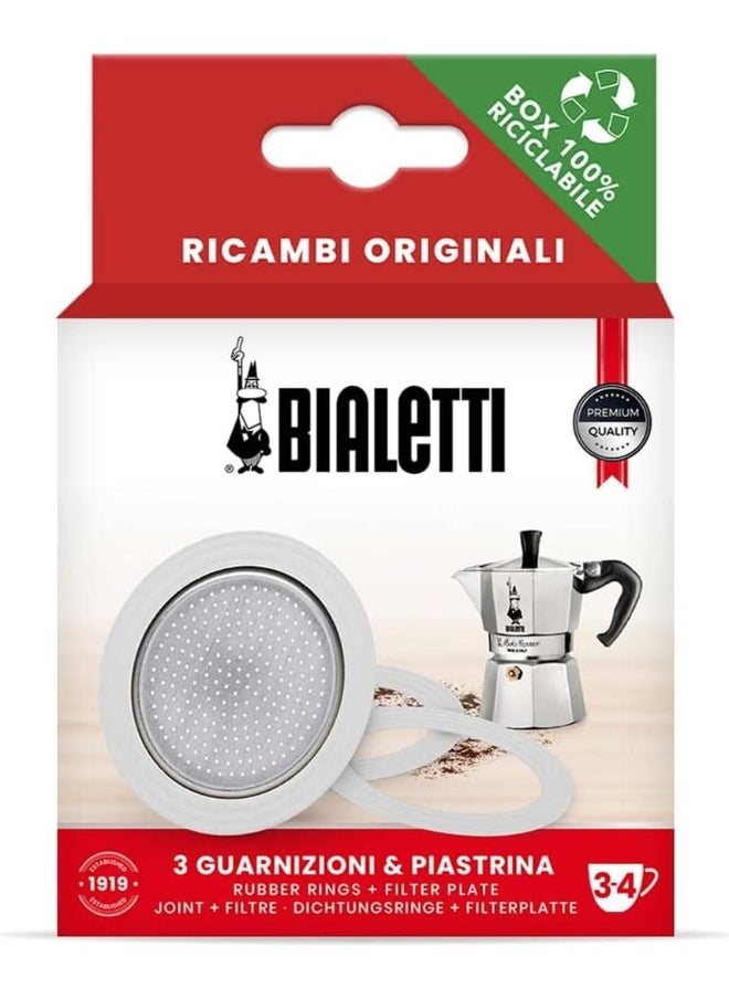 BIALeTTI - 3 Gasket + 1 Filter 3/4 Cups - Image 1