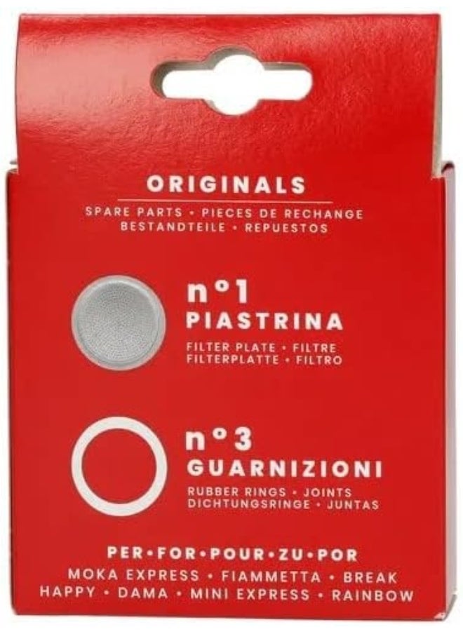 BIALeTTI - 3 Gasket + 1 Filter 3/4 Cups - Image 1