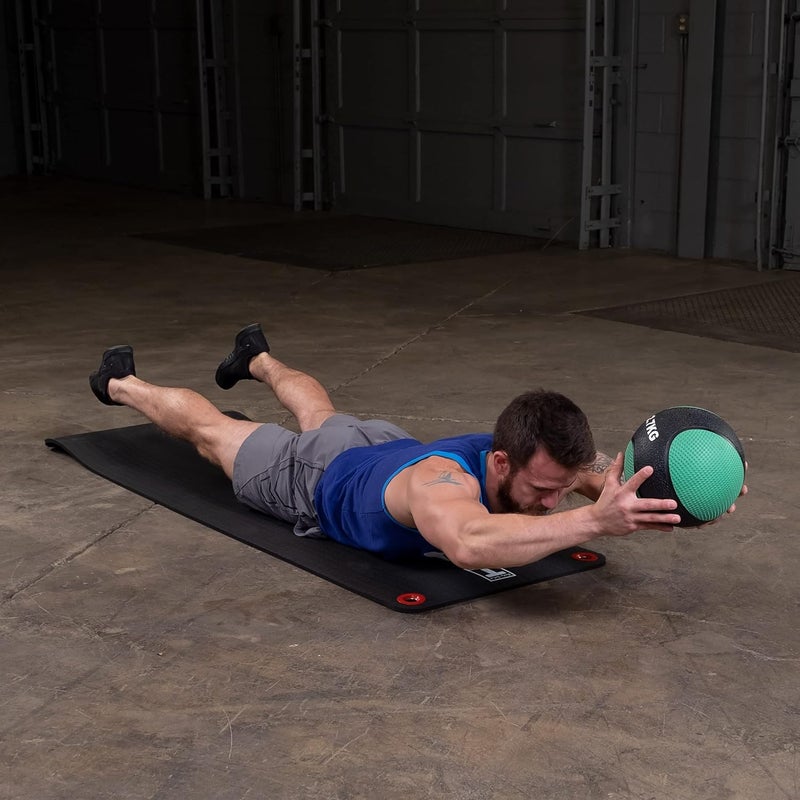 Body Solid Rubber Medicine Ball - Superior Grip, Textured Surface, Adjustable Air Pressure Fitness Balls - Ideal for Cardio and Core Exercise in Home & Gym Workouts - Image 5