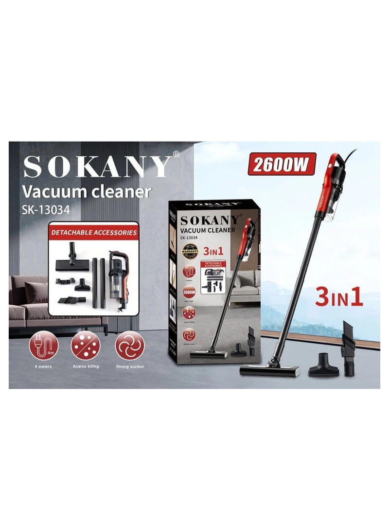 سوكاني مكنسة سوكاني عمودية 2600 وات - 3 في 1 متعددة الاستخدامات - موديل SK-13034  - Image 2