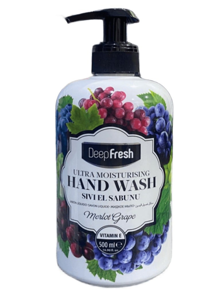 Deep Fresh Ultra Moisturising Hand Wash With Merlot Grope 500 Ml