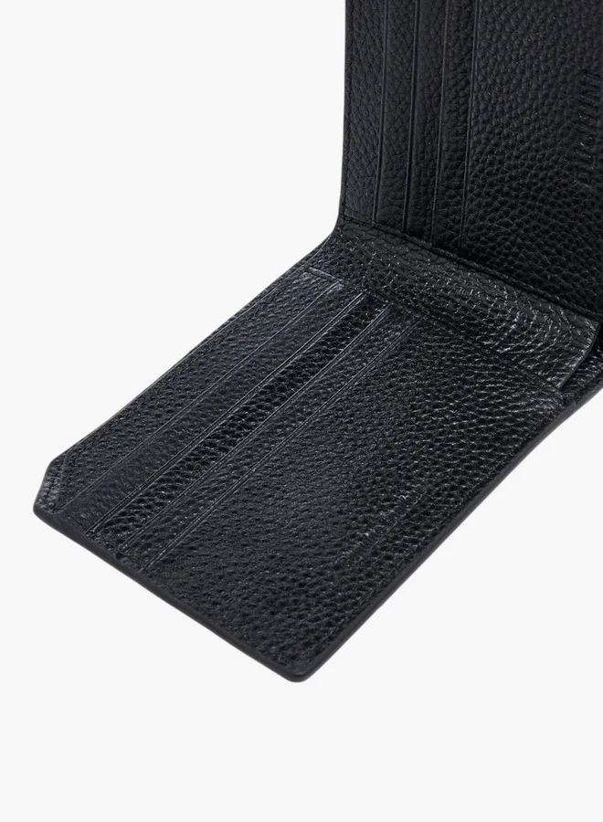 دوتشيني Men's Textured Bi-Fold Wallet