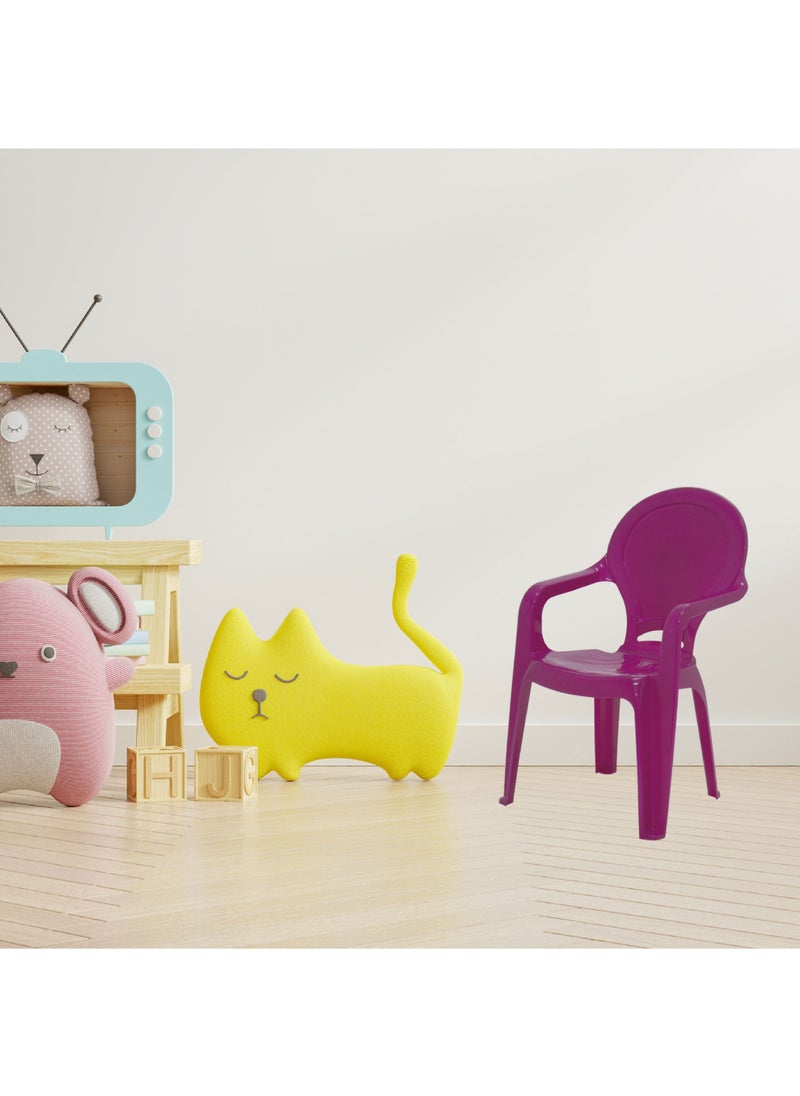 TRAMONTINA Since 1911,Made in Brazil-  Tique Taque Children's Chair in Pink Polypropylene  - Image 1