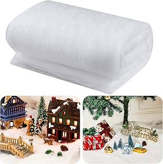 BBTO BBTO Christmas Snow Blanket Set Artificial Snow Blankets for Christmas Village Backdrop Decorations (1 Piece,15.7 Inch  - Image 1