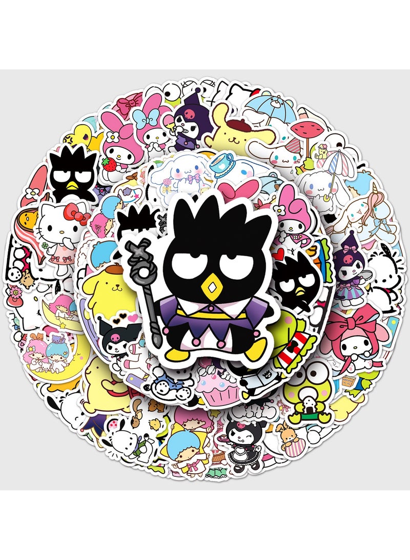 هاي هيلوك سانريو، ملصقات كرومي للكمبيوتر المحمول وزجاجة المياه والأمتعة ولوح التزلج والدراجات الهوائية ولوح التزلج للأطفال والمراهقين والبالغين، مقاومة للماء، ملصقات جمالية، عبوة من 101 - Image 1