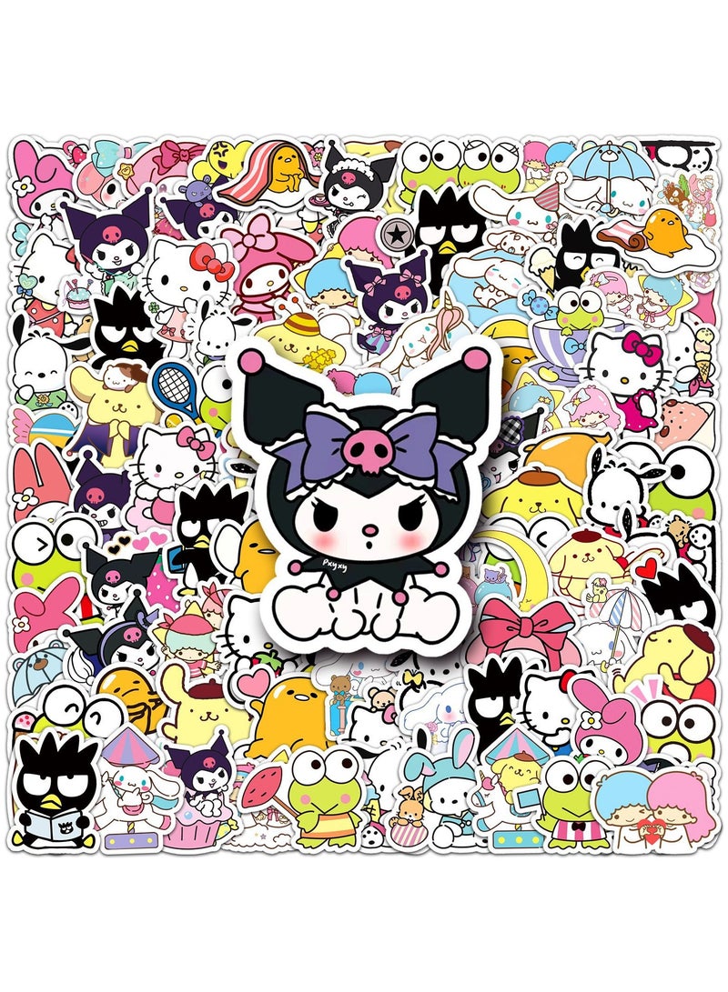 هاي هيلوك سانريو، ملصقات كرومي للكمبيوتر المحمول وزجاجة المياه والأمتعة ولوح التزلج والدراجات الهوائية ولوح التزلج للأطفال والمراهقين والبالغين، مقاومة للماء، ملصقات جمالية، عبوة من 101 - Image 2