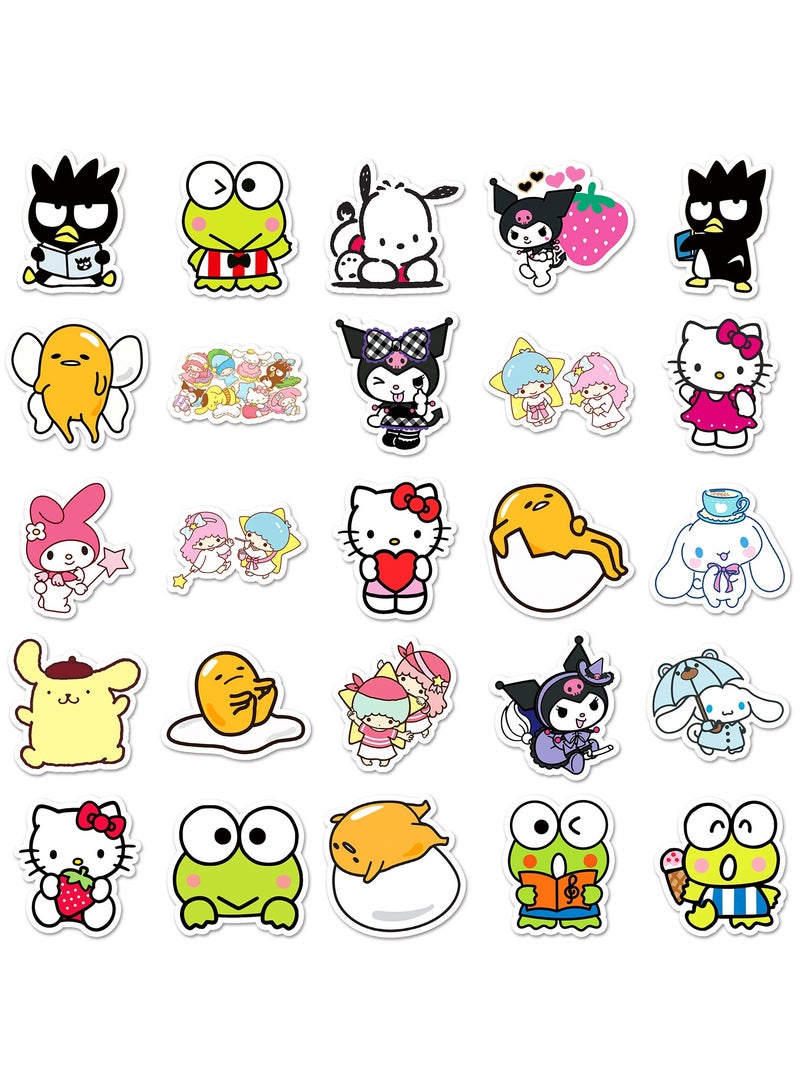 هاي هيلوك سانريو، ملصقات كرومي للكمبيوتر المحمول وزجاجة المياه والأمتعة ولوح التزلج والدراجات الهوائية ولوح التزلج للأطفال والمراهقين والبالغين، مقاومة للماء، ملصقات جمالية، عبوة من 101 - Image 3