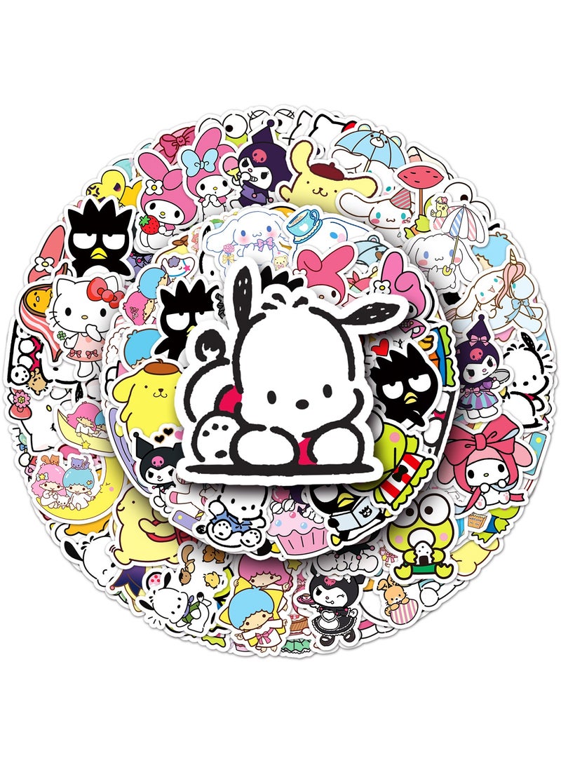 هاي هيلوك سانريو، ملصقات كرومي للكمبيوتر المحمول وزجاجة المياه والأمتعة ولوح التزلج والدراجات الهوائية ولوح التزلج للأطفال والمراهقين والبالغين، مقاومة للماء، ملصقات جمالية، عبوة من 101 - Image 5