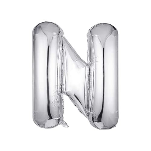 JUST PARTY Silver Letters Alphabets Foil Balloons for Birthday/Anniversary/Bachelorette/Wedding/Farewell & Other Ocassions, Make Your Own Custom Phrase - Image 1