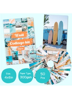 CY2SIDE 50PCS Blue Aesthetic Picture for Wall Collage 50 Set 4x6 inch Summer Beach Collage Print Kit Fashion Room Decor for Girls Room Wall Art Print Dorm Photo Display VSCO Posters for Bedroom  - Image 3