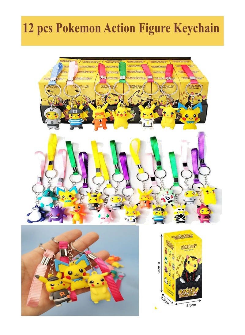 JOLLITY LLC Pokémon Party Favor Bundle Pack Pokémon Balls Keychains Action Figures Sunglasses Bands Pen Erasers Stickers Kids Gift Boys Girls (110 pcs)  - Image 5