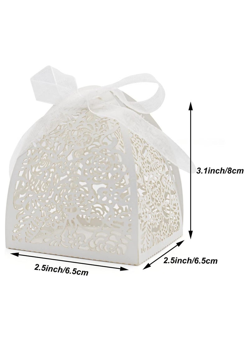 General 70pcs laser cut rose candy box, gift box 2.5‘ x 2.5’ x 3.1’, gift box bridal shower anniversary birthday party wedding favours  - Image 4