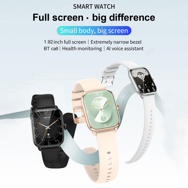 KT65 Smart Bracelet Sports Watch 1.92 Inch TFT FullTouch Screen Fitness Tracker IP67 Waterproof BT Call  Sleep/Heart Rate/Blood Pressure Monitor Multiple Sports Mode Notification/Call/Sedentary - Image 2