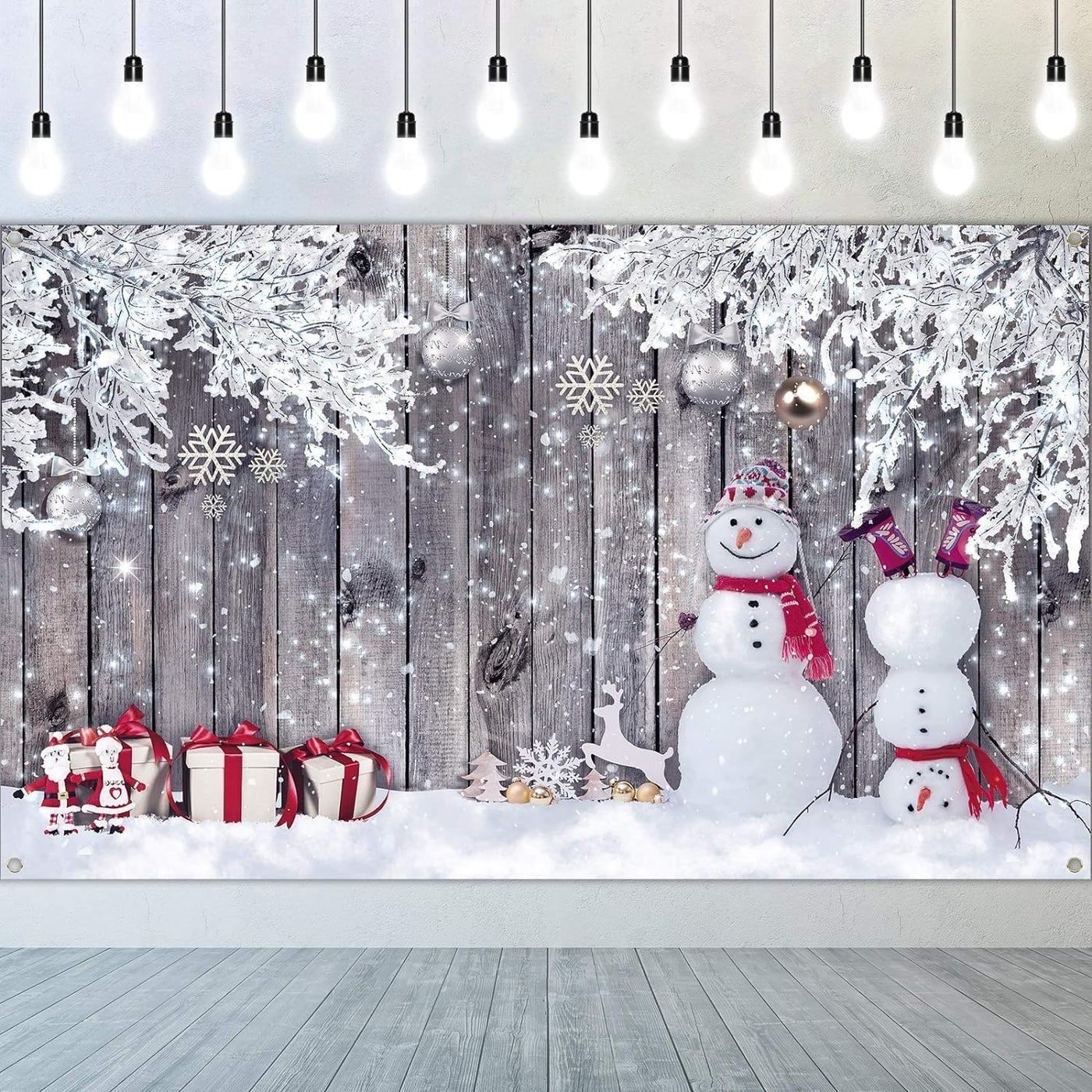 الرائد Al Raied Christmas Backdrop For Photography - Winter Snowman Design 90x115cm