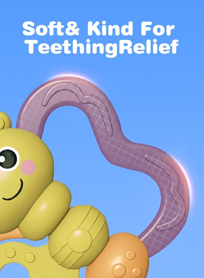 سوفت تاتش مجموعة ألعاب خشخيشة للأطفال مكونة من 9 قطع مع صندوق هدايا، ألعاب حديثي الولادة، ألعاب مضغ للأطفال، ألعاب تسنين للأطفال الصغار، ألعاب تعلم الموسيقى للأطفال حديثي الولادة من 0 إلى 12 شهرًا - Image 2