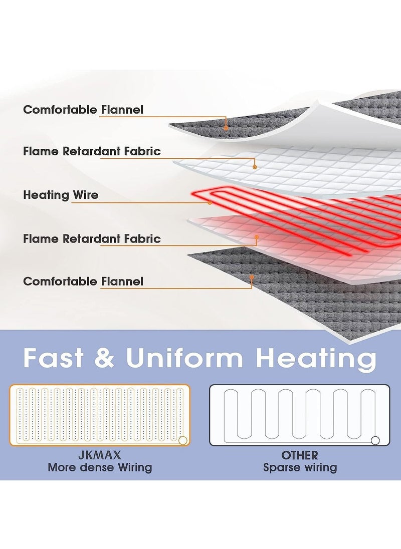Generic Heating Pad, Heating Pad Electric for Pain Relief of Back Neck, and Shoulder, 10 Electric Temperature Options, 4 Timer Settings, Auto Shut Off (12 x 24 inches)  - Image 4