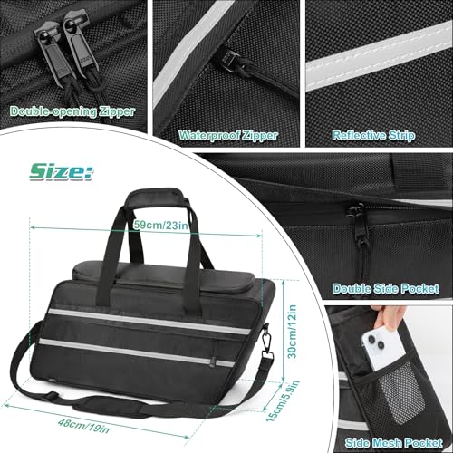 GAWAF Motorcycle Saddlebag Cooler Liner Bag, Insulated Saddle Bag Compatible with 1993-2024 Harley Touring Electra Glide Road Glide Street Glide Road King with Detachable Shoulder Strap, 1 Bag - Image 5