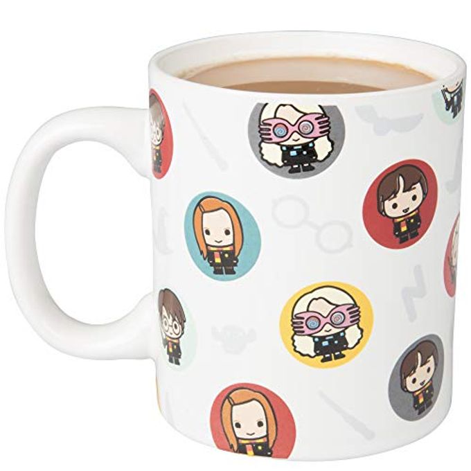 Harry Potter Ceramic Coffee Mug, 11oz - Cute Chibi Character Design - Officially Licensed Merch - Book & Movie Gift for Kids, Teens, Adults