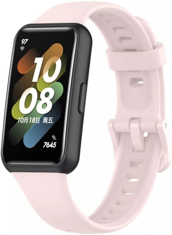 Next Next Store Silicone Replacement Strap Compatible with Huawei Band 7 Solid Color 