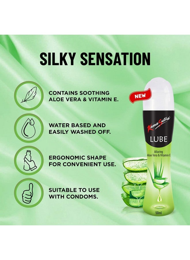 Kamasutra KamaSutra Aloe Vera and Vitamin E Personal Lubricant for Men & Women - 50 ml | Water Based Lube | Gynecologically Tested | Dermatologically Tested | Condom compatible - Image 2