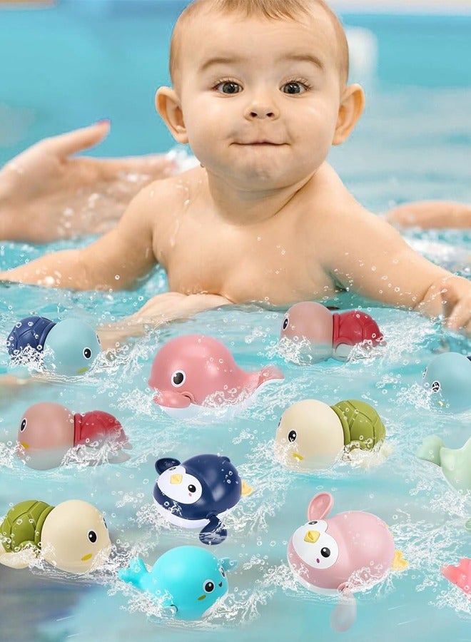 Baby Bath Toy,Cute Animal with Clockwork Bathtub Swimming Pool Toys for Toddlers 1-3, Boys & Girls, 3 Packs - Image 5