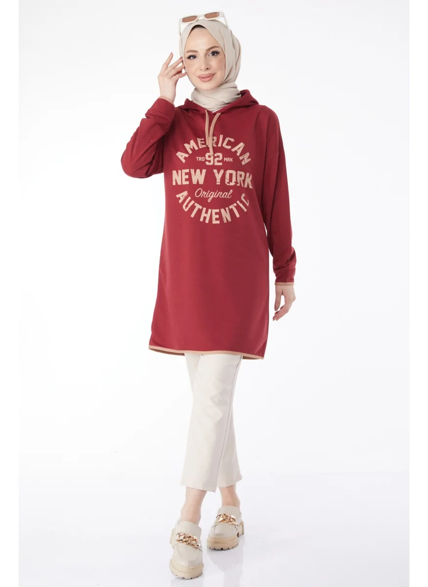 Tofisa 13130-BORDEO Front Printed Sweatshirt