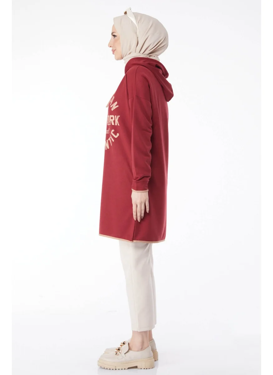 Tofisa 13130-BORDEO Front Printed Sweatshirt