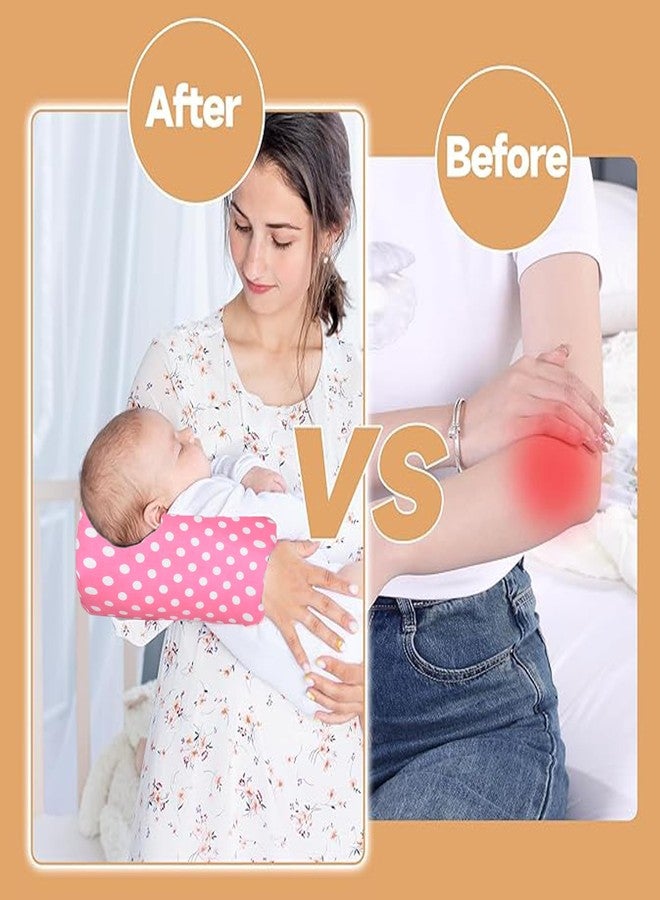 ParentsLap Baby Feeding Arm Pillow for New Born Nursing Pillow for Breast and Bottle Feeding Pillow (Polka dot) (Pink) - Image 3