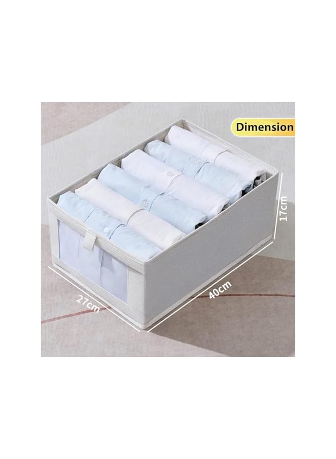 Green Tiger Wardrobe Clothes Organizer, 4 Pack Drawer Organizers and Storage, Foldable Closet Organizer Bins Storage Containers for Organizing Clothing Jeans Toys Book Shelves Closet Wardrobe - Image 5