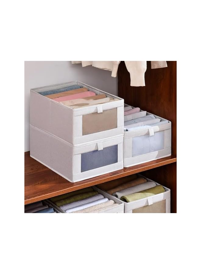 Green Tiger Wardrobe Clothes Organizer, 4 Pack Drawer Organizers and Storage, Foldable Closet Organizer Bins Storage Containers for Organizing Clothing Jeans Toys Book Shelves Closet Wardrobe - Image 4