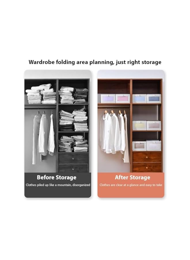 Green Tiger Wardrobe Clothes Organizer, 4 Pack Drawer Organizers and Storage, Foldable Closet Organizer Bins Storage Containers for Organizing Clothing Jeans Toys Book Shelves Closet Wardrobe - Image 2