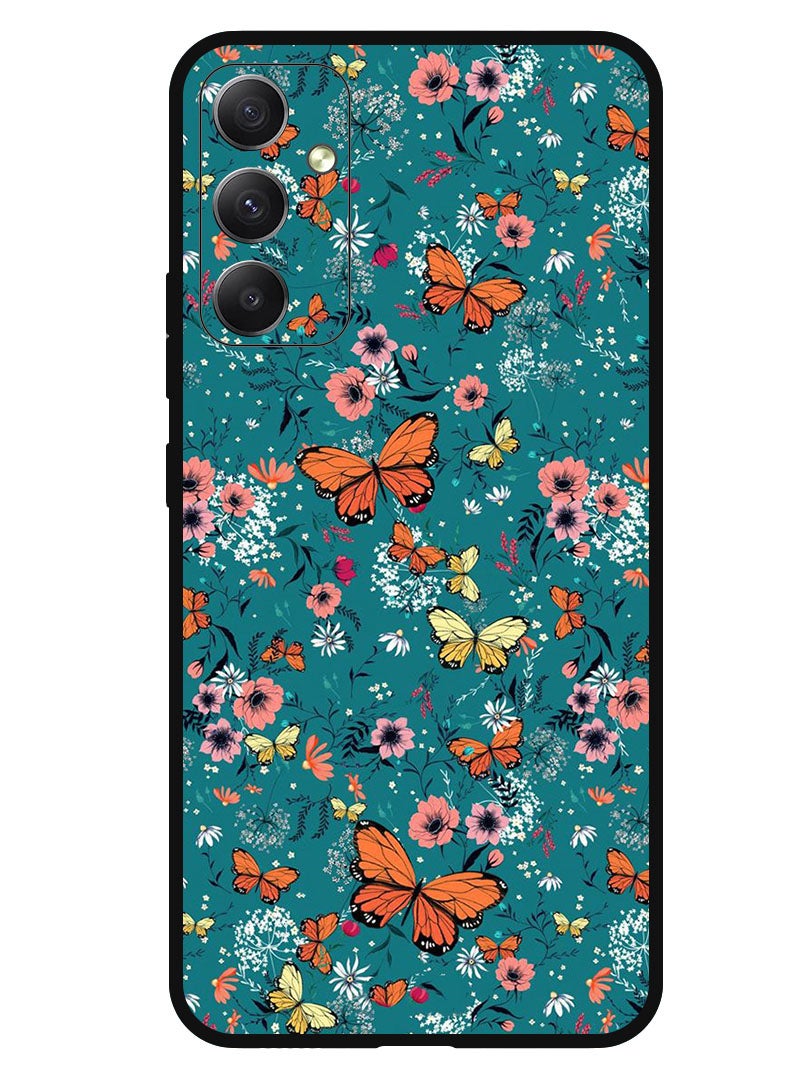 Theodor Protective Case Anti Scratch Shock Proof Bumper Cover For Samsung Galaxy A24 4G Butterfly Flowers - Image 1