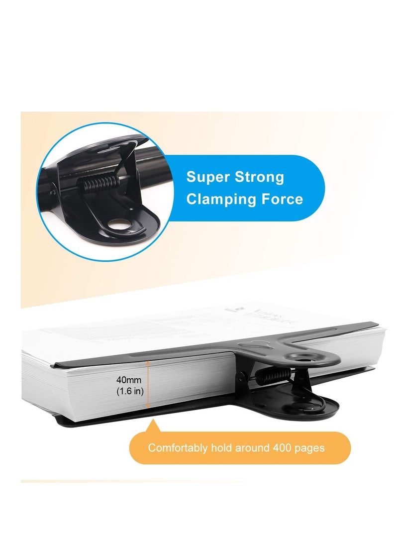 KASTWAVE 11.8 Inch Large Clips, Stainless Steel Jumbo Giant Paper Clamps, Metal File Money Binder Clamps Clips for Home Office School Supplies, 2 Pack Black - Image 3