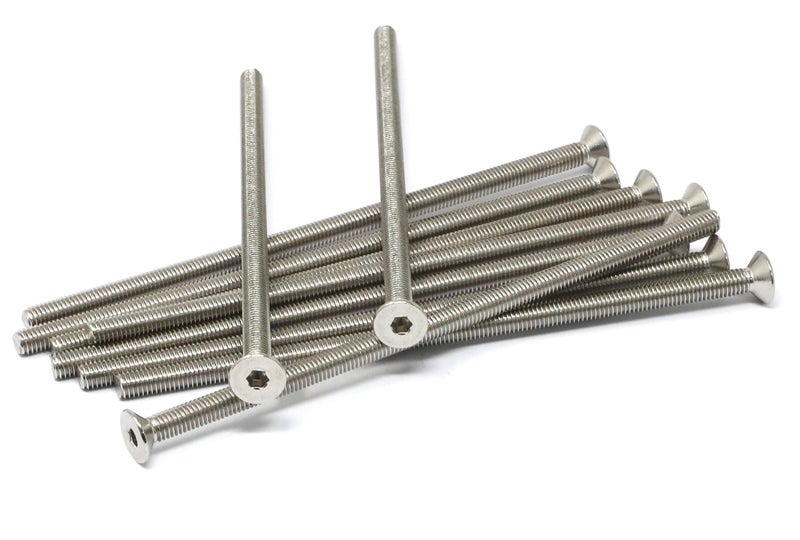 iexcell 10 Pcs M5 x 120mm Thread Pitch 0.8 mm Stainless Steel 304 Hex Socket Flat Head Cap Screws Bolts Kit - Image 2