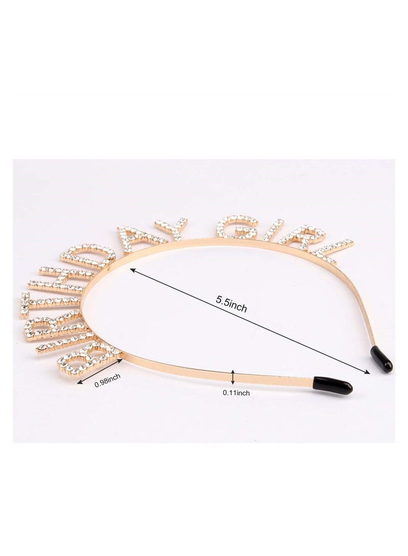 SYOSI Birthday girl headband lady birthday headdress happy birthday jewelry gold - Image 5