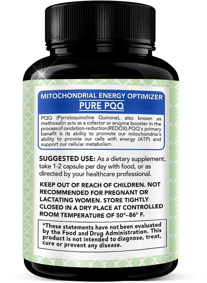 X Gold Health PQQ Supplement Veggie Capsules (Pyrroloquinoline Quinone), 99,7%+ Highly Purified - Promotes Mitochondrial Biogenesis, Energy Optimizer, Heart Health, Cognitive Function & Sleep Support (120 CT) - Image 3