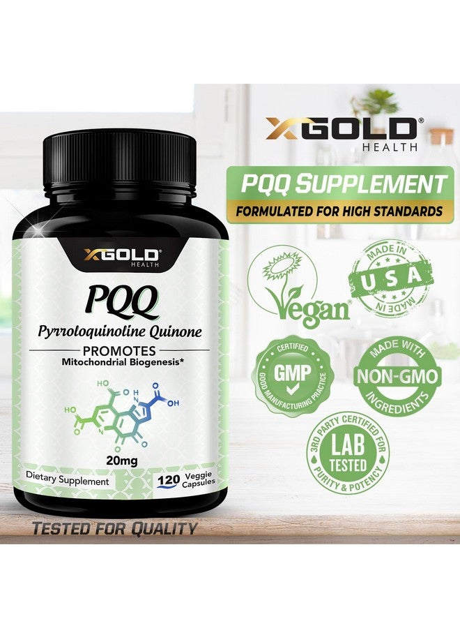 X Gold Health PQQ Supplement Veggie Capsules (Pyrroloquinoline Quinone), 99,7%+ Highly Purified - Promotes Mitochondrial Biogenesis, Energy Optimizer, Heart Health, Cognitive Function & Sleep Support (120 CT) - Image 4