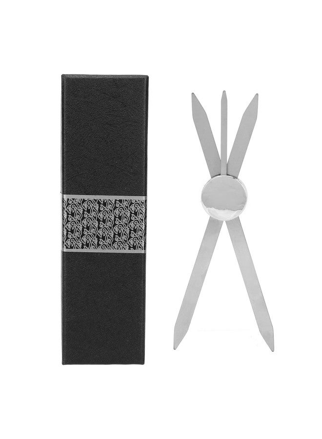 klarako Adjustable Compass Eyebrow Ruler, Stainless Steel Eyebrow Positioning Makeup Measuring Tool (Silver) - Image 1