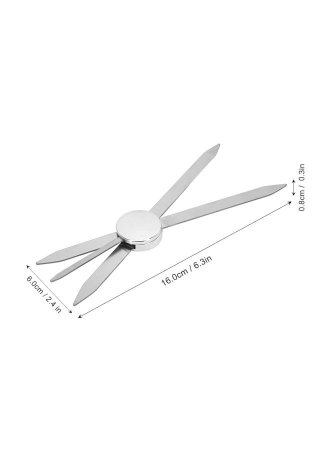 klarako Adjustable Compass Eyebrow Ruler, Stainless Steel Eyebrow Positioning Makeup Measuring Tool (Silver) - Image 4