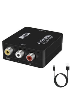 GNAFOTU RCA to HDMI, AV to HDMI CVBS to HDMI Converter, CVBS RAC Audio and Video Adapter 720p/1080P, Widely Used Retro Games/TV/VCR/PS1/PS2 / DVD/PAL/NTSC  - Image 1