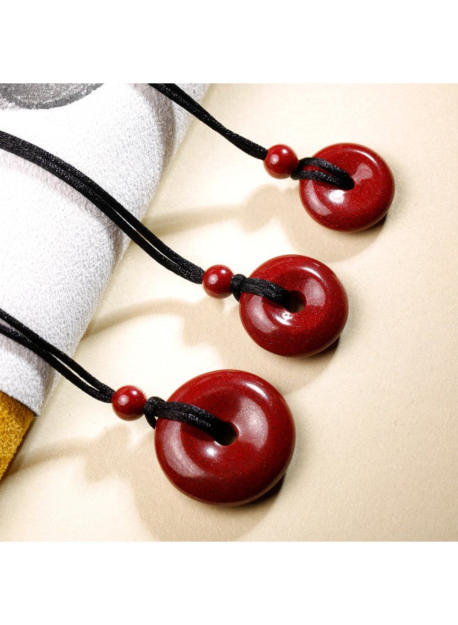 Goddess Renewal】purple Cinnabar Peace Buckle Pendant, Unisex Cinnabar Original Stone Necklace Pendant, Gift For Girlfriend On Festivals - Image 5