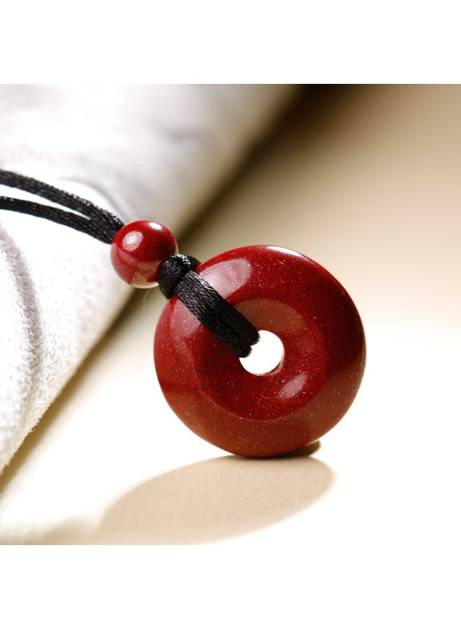 Goddess Renewal】purple Cinnabar Peace Buckle Pendant, Unisex Cinnabar Original Stone Necklace Pendant, Gift For Girlfriend On Festivals - Image 4