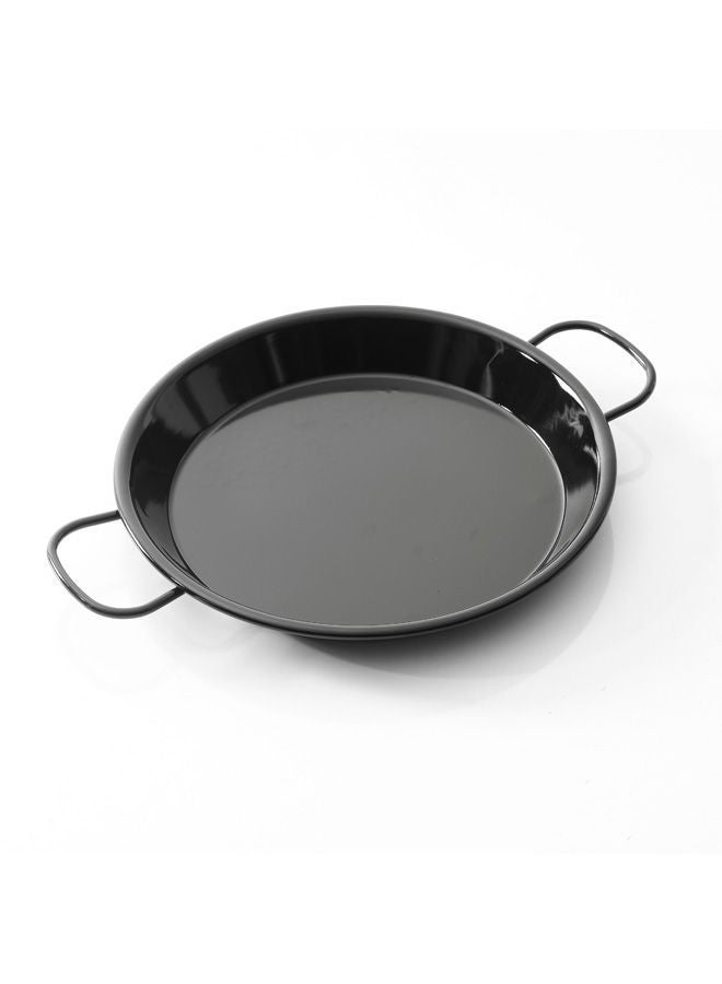 Easy Cooking Aluminium Non-Stick Baking Paella Pan with double Handle Black 30cm - Image 2